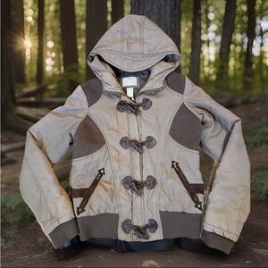 VTG dELiA*s Y2K Khaki Brown Toggle Bomber Jacket Twighlightcore Bella Swan Elena